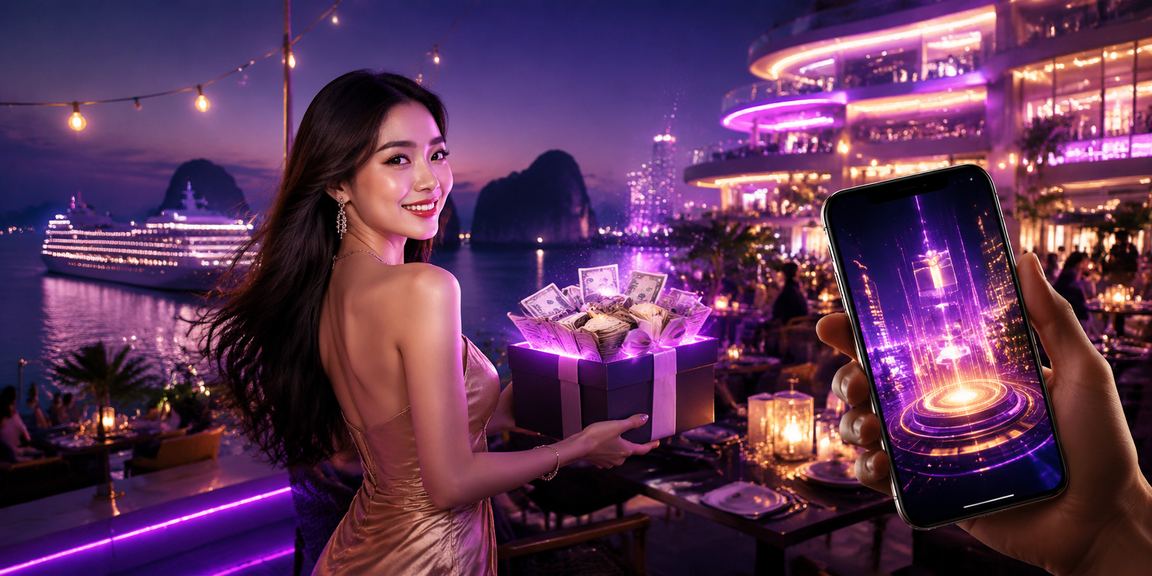Người chơi Việt Nam đăng nhập tài khoản casino trực tuyến trên điện thoại tại Hạ Long Bay