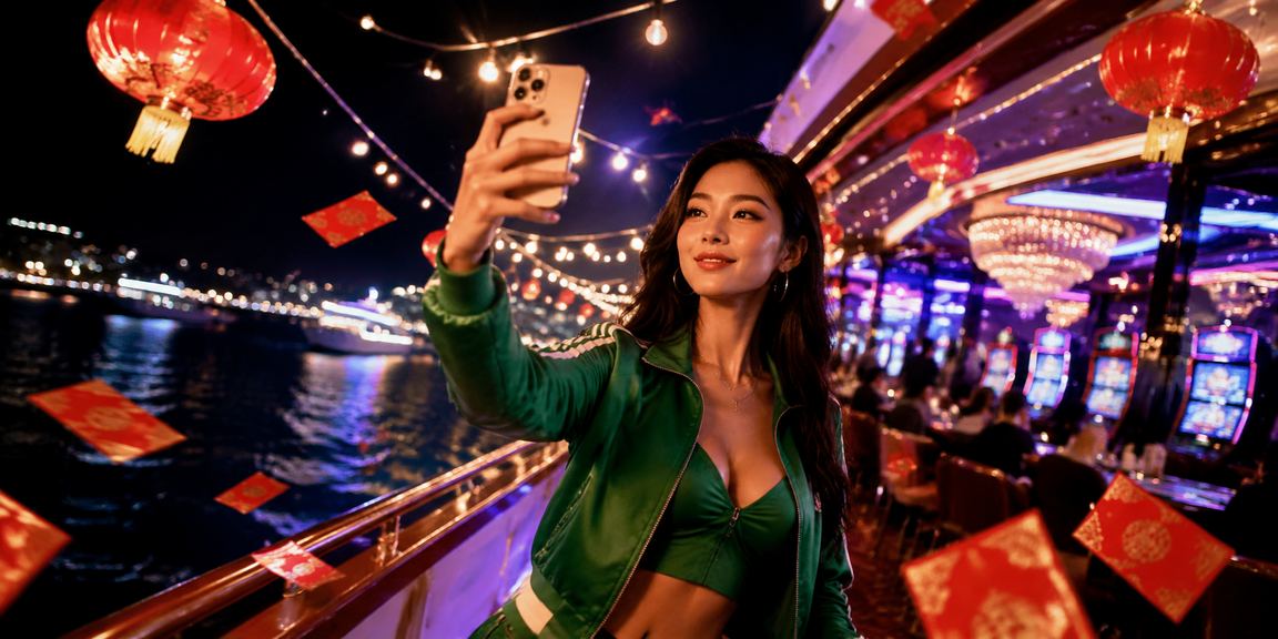 Bầu không khí lễ hội đèn lồng tại Phú Quốc, người chơi kiểm tra mã thưởng trên điện thoại